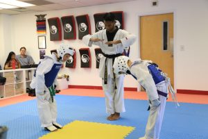 Taekwondo Students showing respect